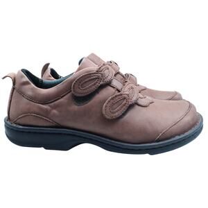 PW Minor Seville Brown Leather Women Therapeutic Ortho Comfort 8.5 Hook Loop